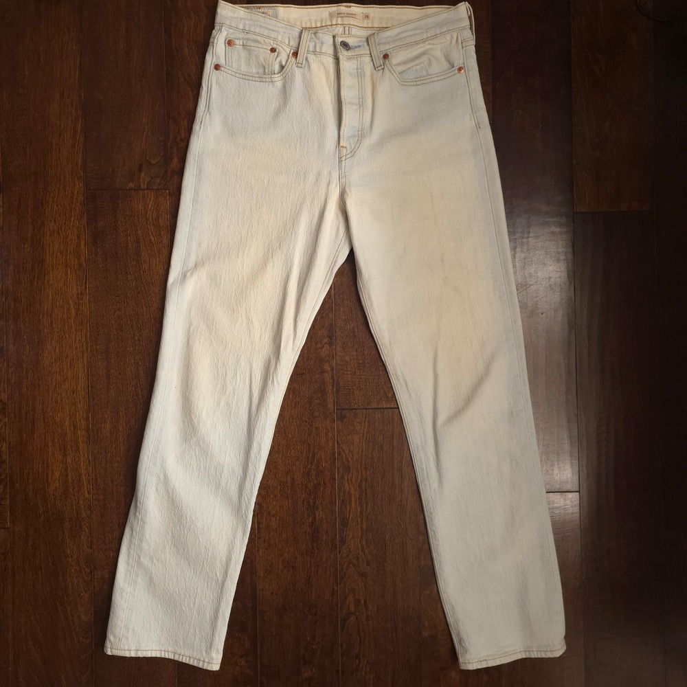 Levi's Women Jeans Wedgie Straight 29 Light Blue High Rise Button Fly Premium